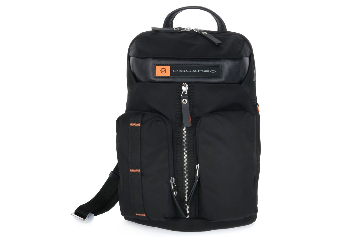 PIQUADRO NERO ZAINO ESPANDIBILE NYLON | Comunello