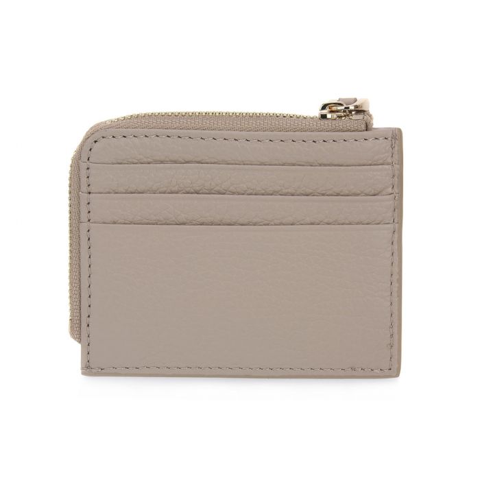 Portacarte Di Credito Coccinelle Con Nappina - Tassel Credit Card Holder New Fucsia, 6 Scomparti + Zip, Pelle Vero, Regalo Elegante