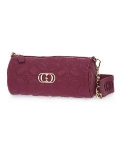 LE CARRIE VIOLET STICH & SPOON SHOULDER BAG