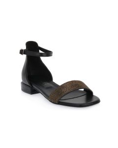 S PIERO BLACK SQUARED LOW HEEL